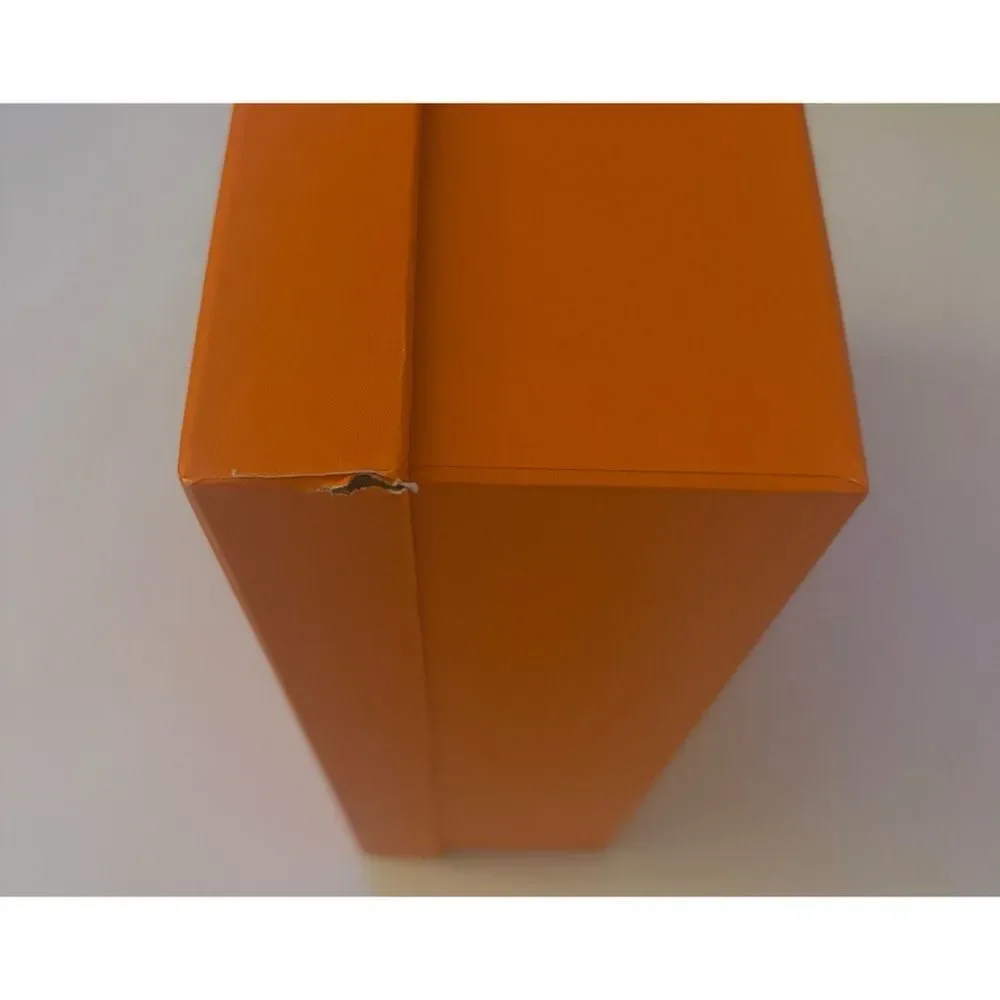 Hermes Large Vibrant Orange Storage Gift Box Only with Ribbon